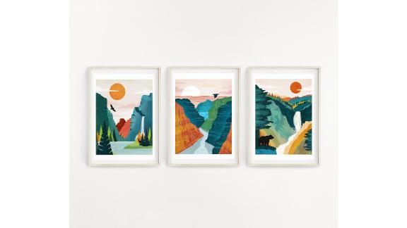 National Park Art, Set of 3 Prints 