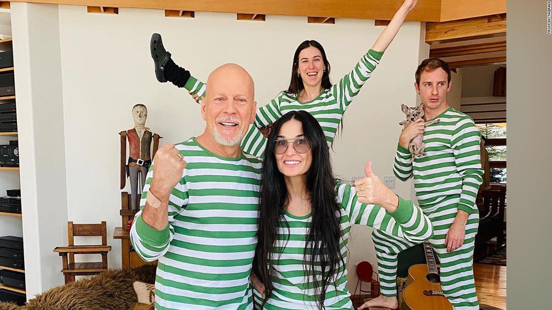 Bruce Willis Demi Moore And Their Kids Post Matching Pajama Pic From Isolation The Union Journal