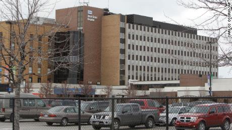 Exterior view of Sinai-Grace Hospital in Detroit in 2010. (AP Photo/Carlos Osorio)