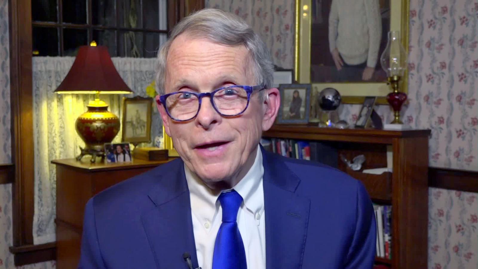Mike DeWine Ohio Republican governor says wearing a mask is 'about