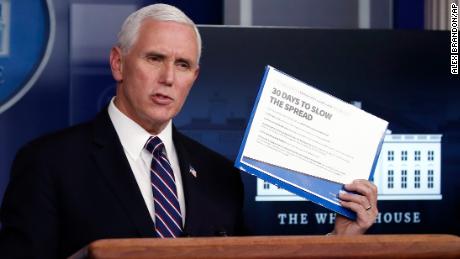 Vice President Mike Pence speaks about the coronavirus in the James Brady Press Briefing Room of the White House, Wednesday, April 8, 2020, in Washington. (AP Photo/Alex Brandon)