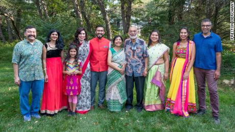 We took this photo at a party we threw in September, partly to celebrate my dad's 80th birthday. Here my parents are surrounded by their three kids, their kids' spouses, and my daughters.