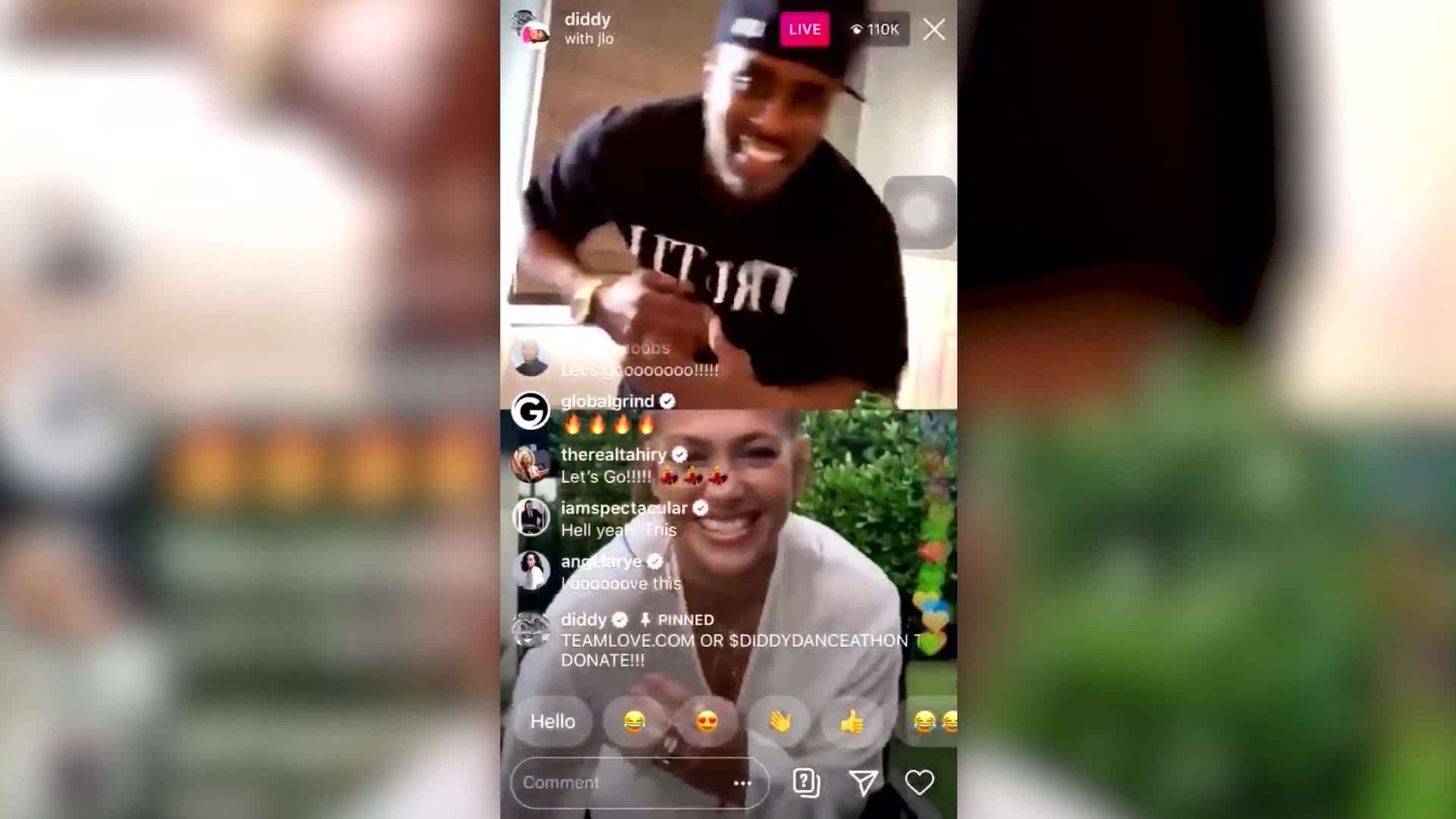 J Lo And Diddy Reunite For Dance On Instagram Live Cnn Video
