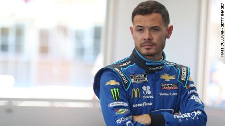 LAS VEGAS, NEVADA - FEBRUARY 21: Kyle Larson, driver of the #42 Credit One Bank Chevrolet, stands by his car during practice for NASCAR Cup Series Penzoil 400 presented by Jiffy Lube at Las Vegas Motor Speedway on February 21, 2020 in Las Vegas, Nevada. (Photo by Matt Sullivan/Getty Images)