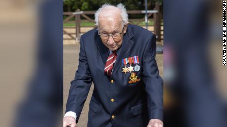 War veteran, 99, raises $6 million by walking laps of his garden