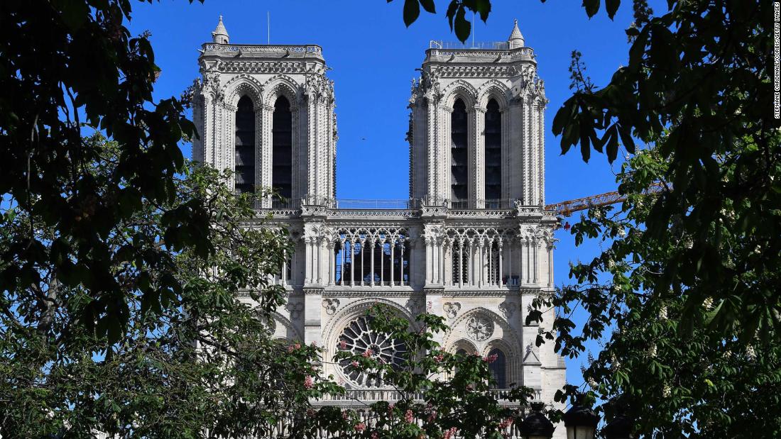 Notre Dame cathedral is seen on April 14, on the eve of the &lt;a href=&quot;https://edition.cnn.com/style/article/notre-dame-cathedral-fire-anniversary-rebuild/index.html&quot; target=&quot;_blank&quot;&gt;one year anniversary &lt;/a&gt;of the disastrous fire that ravaged the famous church.