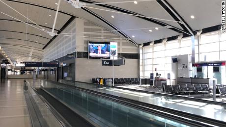 The Detroit airport on April 16.