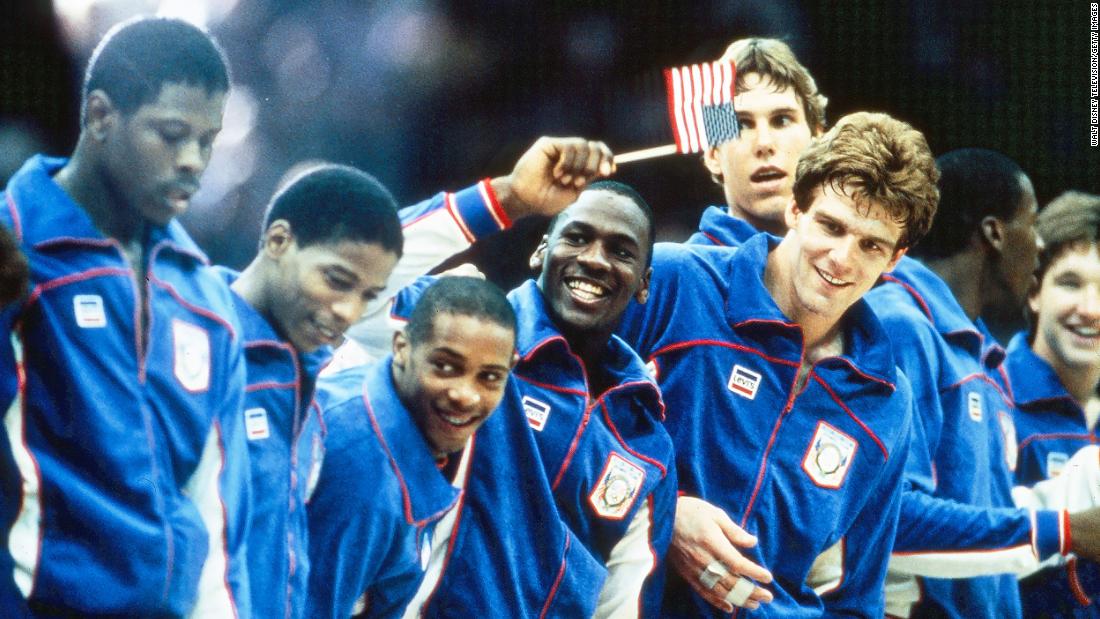 In 1984, Jordan played on the team that won gold at the Summer Olympics. The team included other future NBA stars, including Patrick Ewing and Chris Mullin.
