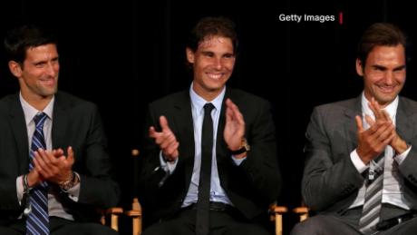 Djokovic, Nadal and Federer have 56 grand slams between them.
