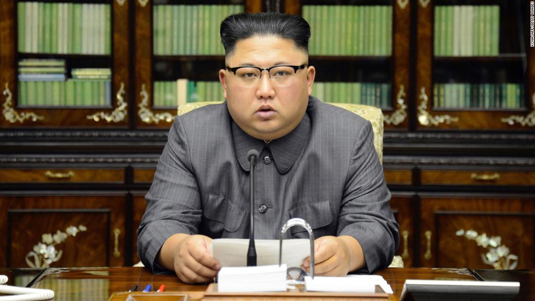 In this September 2017 photo distributed by the North Korean government, Kim delivers a televised statement and accuses US President Donald Trump of being &quot;mentally deranged.&quot; &lt;a href=&quot;https://www.cnn.com/2017/09/21/politics/kim-jong-un-on-trump-comments/index.html&quot; target=&quot;_blank&quot;&gt;Kim&#39;s forceful rhetoric&lt;/a&gt; came after Trump&#39;s tough talk at the UN General Assembly. Trump said the United States was ready to &quot;totally destroy&quot; North Korea if it was forced to defend its allies. Kim said Trump would &quot;pay dearly&quot; for the threats: &quot;I will surely and definitely tame the mentally deranged US dotard with fire.&quot;