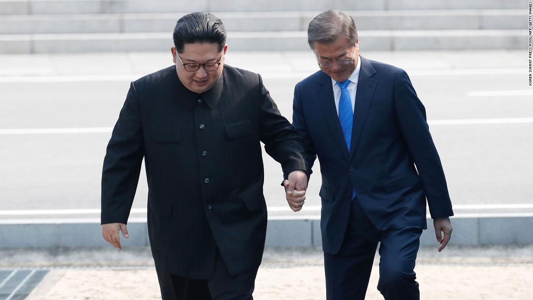 History was made in April 2018 when Kim became the first North Korean leader to cross into South Korean territory since 1953. South Korean President Moon Jae-in was waiting to greet him at the military demarcation line that has long divided the two Koreas. The two leaders &lt;a href=&quot;https://www.cnn.com/interactive/2018/04/world/korea-summit-cnnphotos/&quot; target=&quot;_blank&quot;&gt;shook hands&lt;/a&gt; at the line, and then, in a symbolic move, Moon joined Kim on the northern side of the line before they crossed into the southern side together. &lt;a href=&quot;https://www.cnn.com/2018/04/26/asia/kim-jong-un-moon-jae-in-korea-summit-intl/index.html&quot; target=&quot;_blank&quot;&gt;Their historic summit&lt;/a&gt; culminated with a declaration that the two countries — who have been technically at war for almost 70 years now — would later sign a peace treaty. 