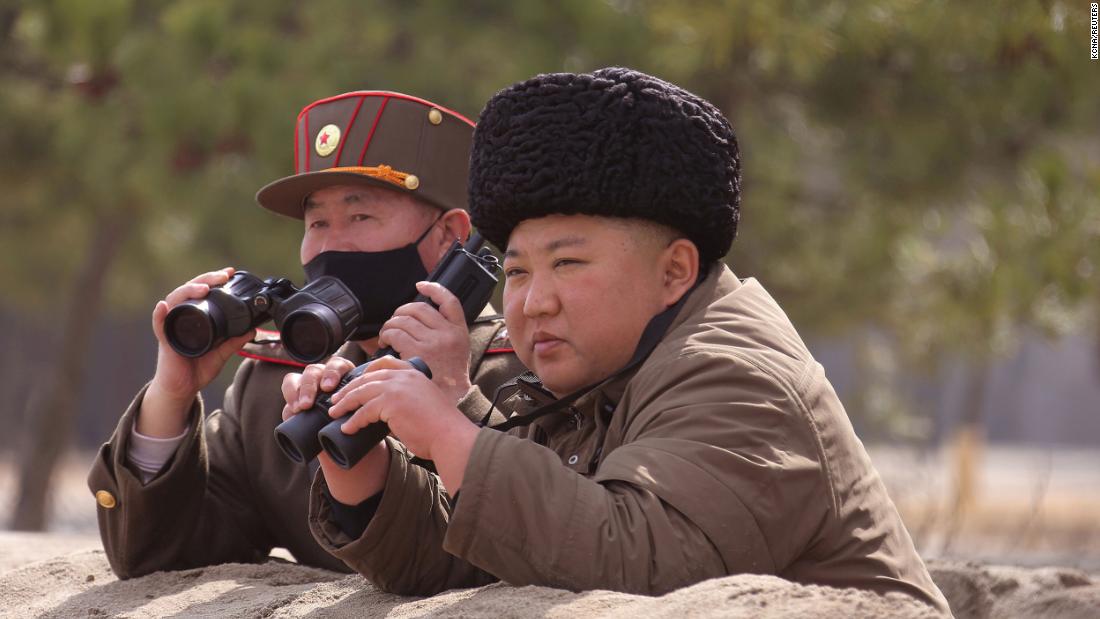 Kim is seen in this undated photo released by the Korean Central News Agency in March 2020.