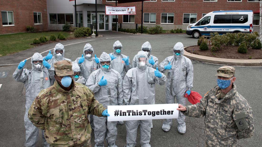 How does the National Guard keep people safe during a pandemic? By cleaning, sewing and packing  