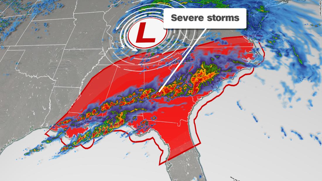 Tornadoes possible again for the Deep South, a day after severe storms kill six