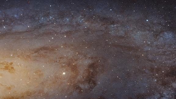 One of the closest neighbors to our own Milky Way, the Andromeda Galaxy, can be seen with the naked eye if you know where to look on a clear, dark night. In 2012, scientists using data from Hubble predicted Andromeda would collide with the Milky Way in about four billion years. Andromeda is 2.5 million light years from Earth.