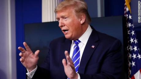 President Donald Trump speaks about the coronavirus in the James Brady Press Briefing Room of the White House, Thursday, April 23, 2020, in Washington. 