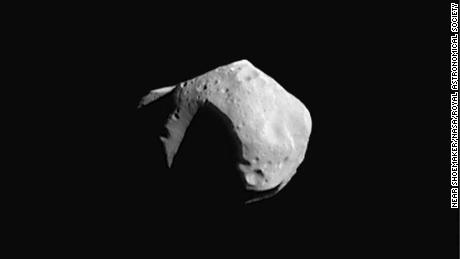 We don't have images of the newly discovered asteroids, but the researchers imagine they look like this one, called Mathilde, photographed by NASA's NEAR Shoemaker mission in 1997. 