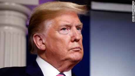 President Donald Trump listens during a briefing about the coronavirus in the James Brady Press Briefing Room of the White House, Friday, April 24, 2020, in Washington.
