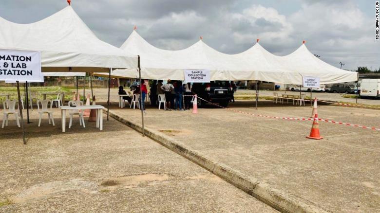 Drive through test center in Oyo state