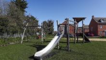 A park in Aylesbury, England, on March 24 after the government announced playgrounds were to close to enforce social distancing.