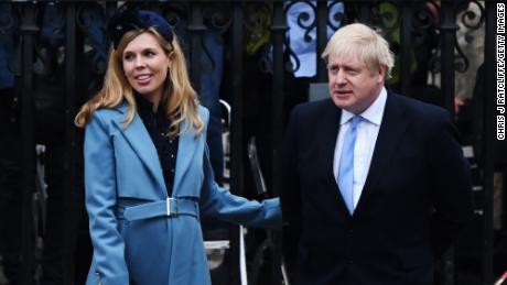 LONDON, ENGLAND - MARCH 09: UK Prime Minister Boris Johnson and his fiancee Carrie Symonds leave the Commonwealth Day Service 2020 at Westminster Abbey on March 09, 2020 in London, England. The Commonwealth represents 2.4 billion people and 54 countries, working in collaboration towards shared economic, environmental, social and democratic goals. (Photo by Chris J Ratcliffe/Getty Images)