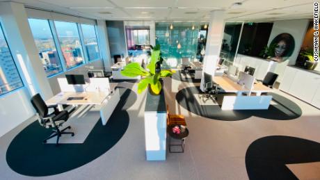 Commercial real estate firm Cushman &amp; Wakefield has built a prototype called the &quot;Six Feet Office,&quot; which encourages workers to continue social distancing when they return to the office.