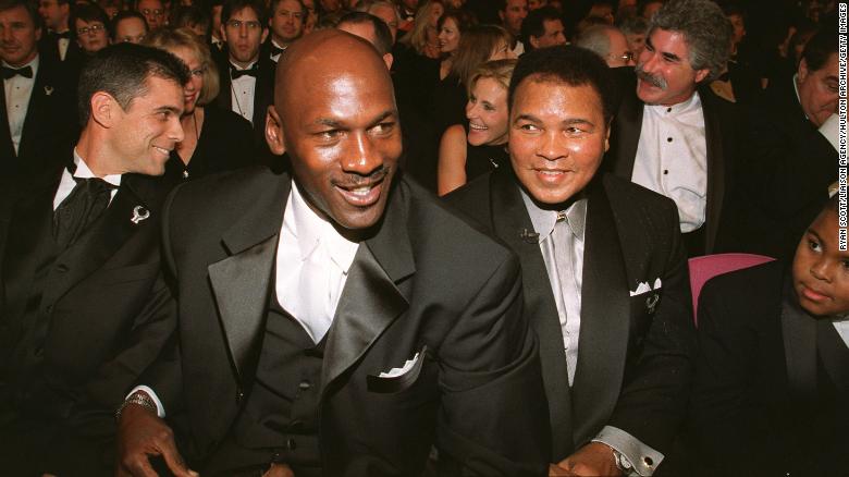 Jordan and Muhammad Ali together in 1999.