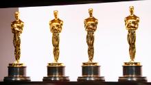 Oscars statuettes are on display backstage during the 92nd Annual Academy Awards at the Dolby Theatre on February 9 in Hollywood, California. 