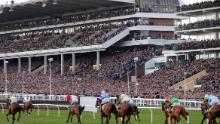 These stands were filled during the fourth day of the Cheltenham Festival on March 13.