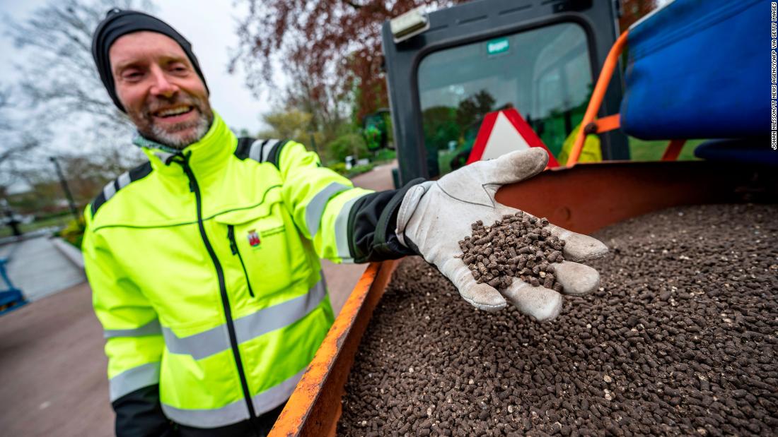 Swedish city uses chicken manure to encourage social distancing