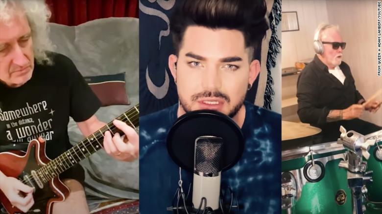 Brian May, Adam Lambert and Roger Taylor released the video Thursday.