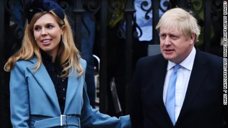 LONDON, ENGLAND - MARCH 09: UK Prime Minister Boris Johnson and his fiancee Carrie Symonds leave the Commonwealth Day Service 2020 at Westminster Abbey on March 09, 2020 in London, England. The Commonwealth represents 2.4 billion people and 54 countries, working in collaboration towards shared economic, environmental, social and democratic goals. (Photo by Chris J Ratcliffe/Getty Images)