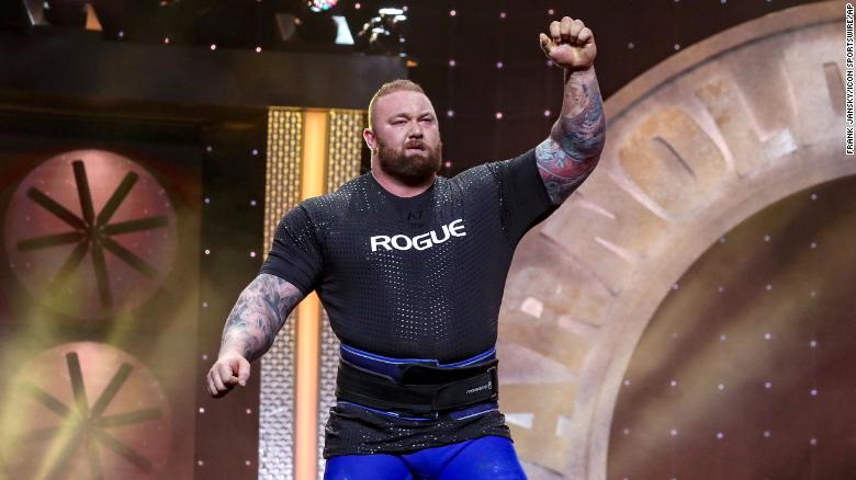 Hafthor Bjornsson (Iceland), aka The Mountain, after winning the Arnold Strongman Classic on March 2, 2019. 