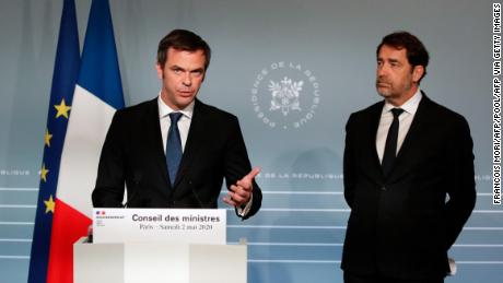 French Health Minister Olivier Veran, left, said a proposal to extend his country&#39;s emergency measures would go before lawmakers Tuesday.
