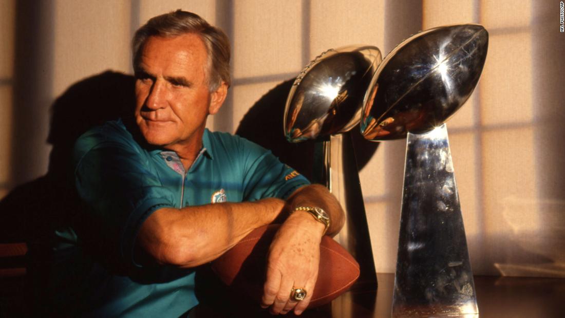 &lt;a href=&quot;https://www.cnn.com/2020/05/04/us/don-shula-miami-dolphins-coach-obit-spt/index.html&quot; target=&quot;_blank&quot;&gt;Don Shula&lt;/a&gt;, the longtime Miami Dolphins coach and architect of the only perfect season in NFL history, died May 4 at age 90. Though he spent several seasons in the NFL as a player and served as head coach of the Baltimore Colts, he is best known for his quarter-century at the helm of the Miami Dolphins. He won more games than any head coach in NFL history.