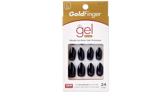 Kiss Gold Finger Gel Glam Black Stiletto Style