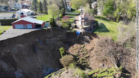 The Office of Emergency Services responded to a landslide on Middletown Road in Waterford, New York on Sunday, May 3. 