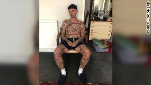 A man has been tattooing himself every day since going into isolation because of the coronavirus