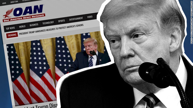 This network promotes conspiracy theories. President Trump is raising its profile