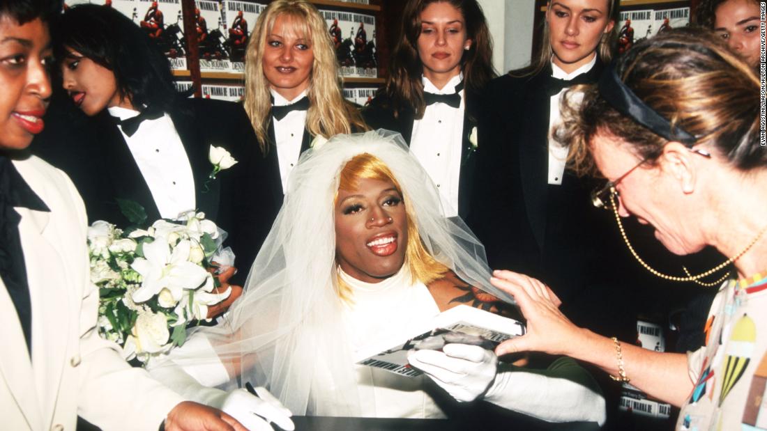 Remember when Dennis Rodman wore a wedding dress? picture