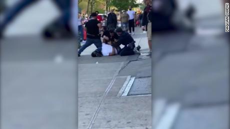 Video raises questions about how NYPD enforces social distancing