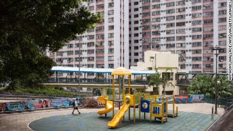 The housing estate where the 56-year-old rat hepatitis E patient lived in Hong Kong. Signs of a rat infestation were found here after he was confirmed infected in 2018.