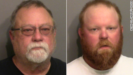 Gregory McMichael, left, and Travis McMichael were arrested for the death of Ahmaud Arbery May 7, 2020.