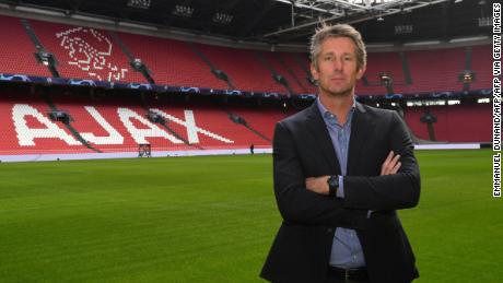 Ajax Amsterdam CEO Edwin van der Sar poses at the Johan Cruijff ArenA in Amsterdam.