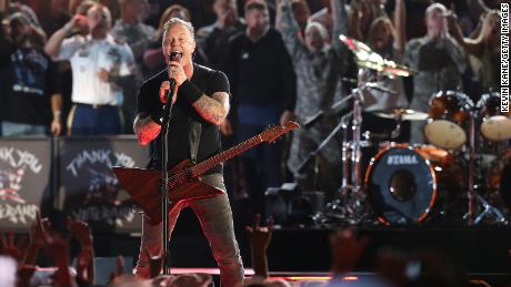 James Hetfield of Metallica performs onstage during "The Concert For Valor" on November 11, 2014.