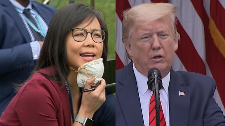 A reporter questioned Trump and he told her to 'ask China'