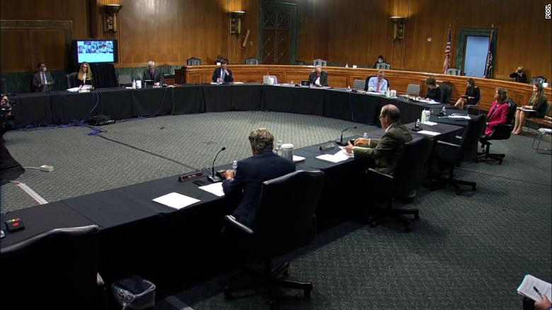 The Senate Committee on Health, Education, Labor and Pensions is in session for the coronvirus hearing on Capitol Hill on Tuesday.