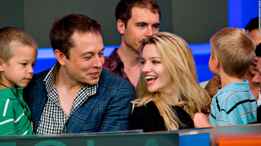 Musk is joined by his fiancee, actress Talulah Riley, and his twin sons, Griffin and Xavier, at a Nasdaq opening-bell ceremony in 2010. Musk has been married three times — twice to Riley. Their second divorce came in 2016.