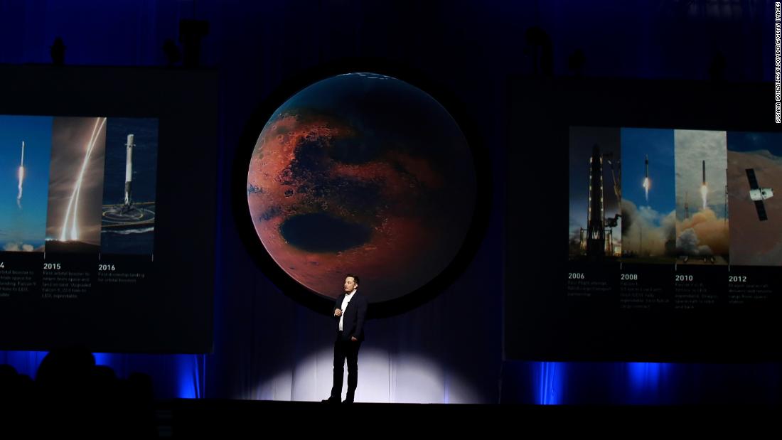 Musk has long said he wants to make humans an &quot;interplanetary species,&quot; and in 2016 &lt;a href=&quot;https://money.cnn.com/2016/09/27/technology/spacex-elon-musk-mars-colonization/index.html&quot; target=&quot;_blank&quot;&gt;he laid out his plan to colonize Mars&lt;/a&gt;. He was speaking at the International Astronautical Congress, a meeting of multiple international space-exploration associations.