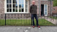 Though most of Julien Leemans&#39; house is in the Netherlands, his front door is in Belgium.
